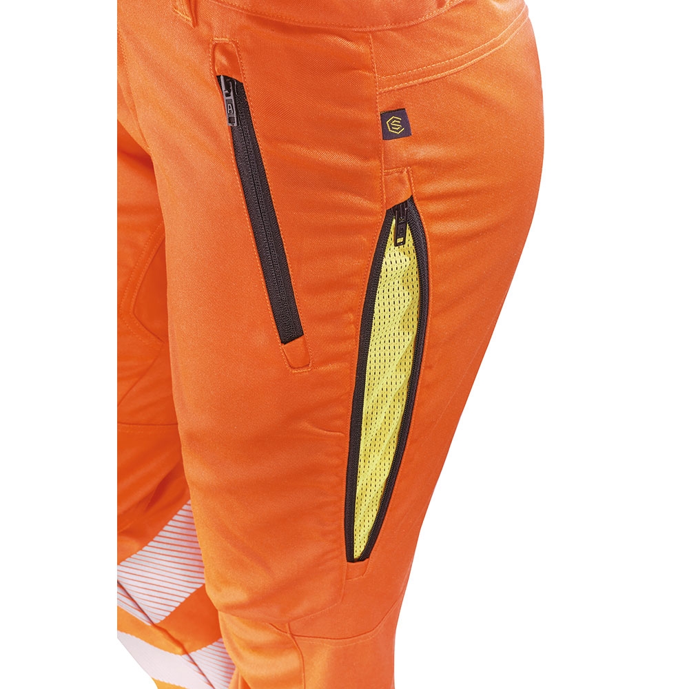 Pantalon stretch été Safe HV EJ: 80 cm - Orange / Gris charcoal Cepovett