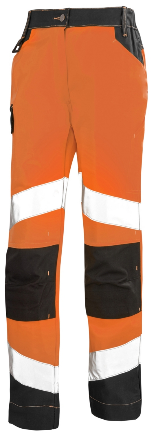 Pantalon femme Fluo Tech HV - Orange / Gris charcoal Cepovett