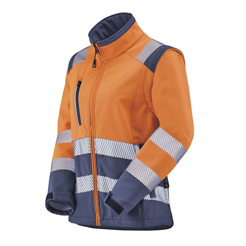 Blouson Softshell HV PES TPU Tian HV femme orange / marine Cepovett