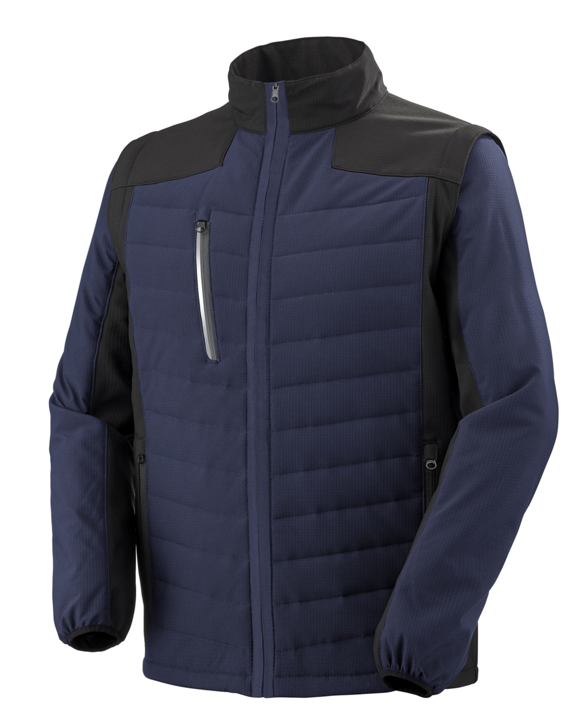 Veste hybride polyester PU mixte Modul'Wear Carpates marine / noir Cepovett
