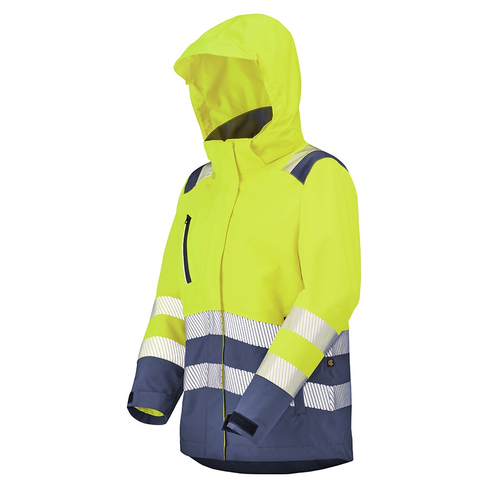 Parka coque HV polyester TPU femme Modul'Wear Irma jaune / marine Cepovett