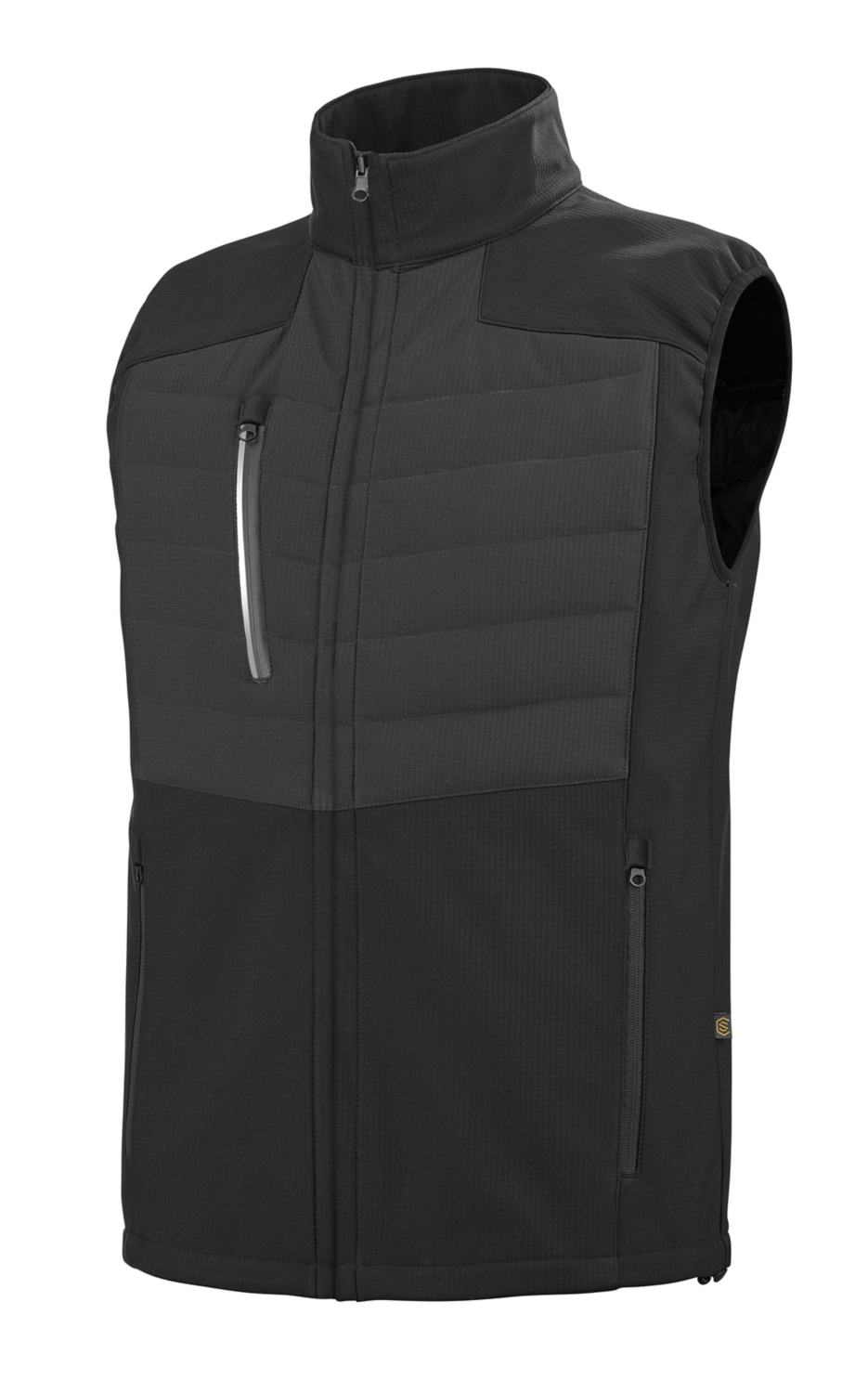 Gilet matelassé polyester PU mixte Modul'Wear Pirin gris charcoal / noir Cepovett
