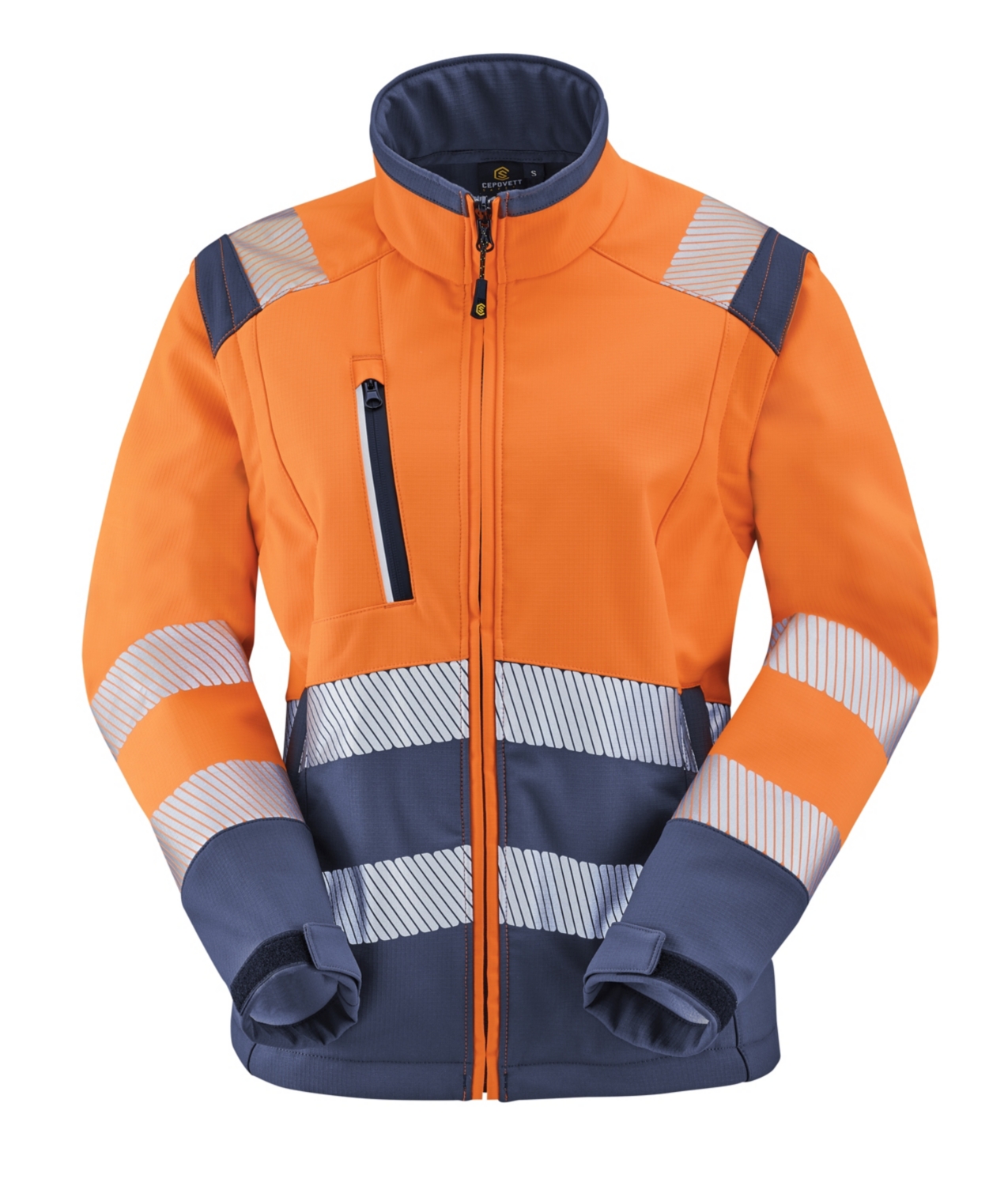 Blouson Softshell femme Tian HV - Orange / Navy Cepovett