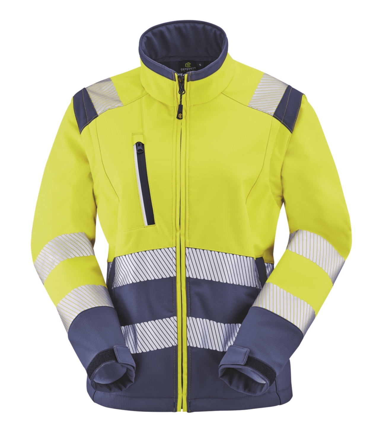  Blouson Softshell femme Tian HV - Jaune / Navy 