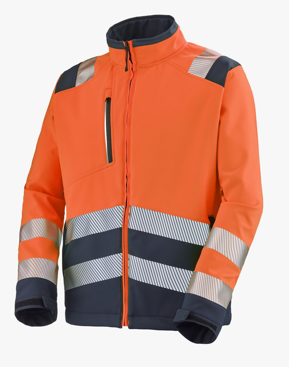 Blouson Softshell HV polyester TPU Modul'Wear Tatras orange / marine Cepovett