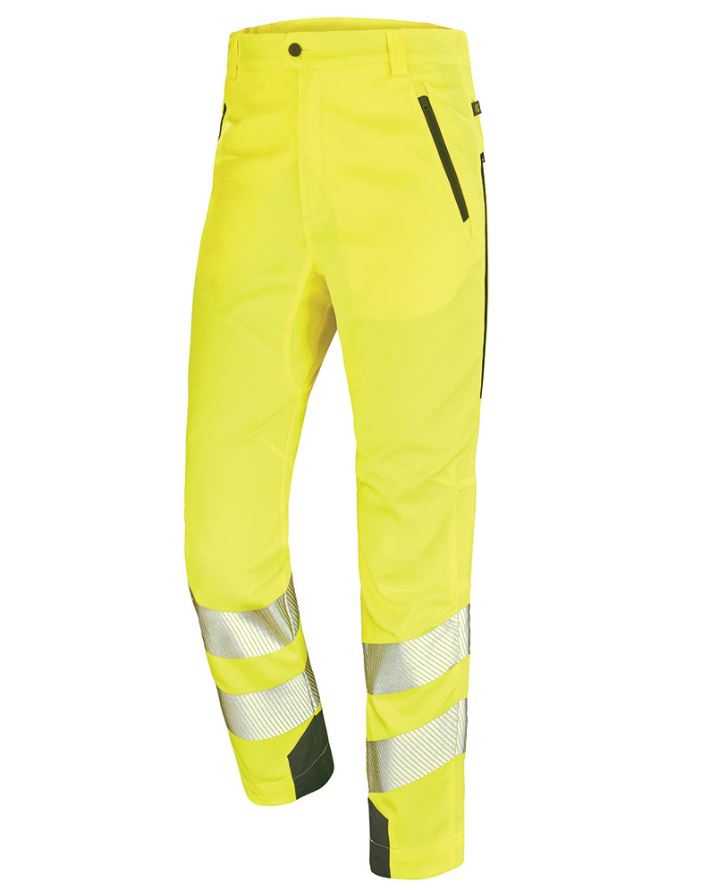  Pantalon stretch été Safe HV EJ: 80 cm - Jaune / Dark blue 