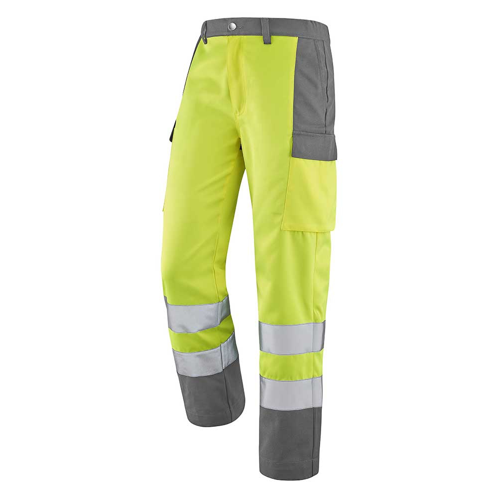 Pantalon Base XP HV EJ: 80 cm - Jaune / Gris acier Cepovett