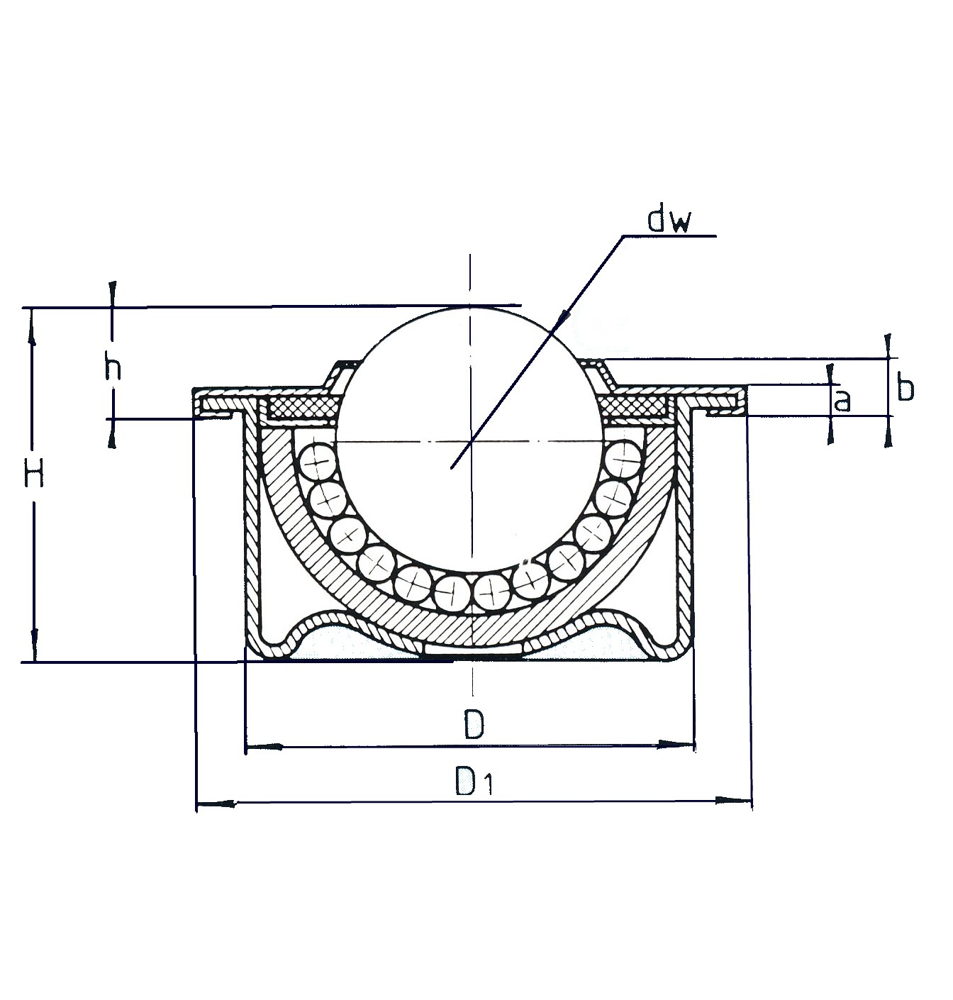 Bille porteuse massive inox CGR