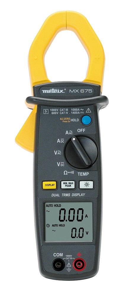 Pince multimètre TRMS AC/DC bi-afficheur MX 675 Chauvin Arnoux