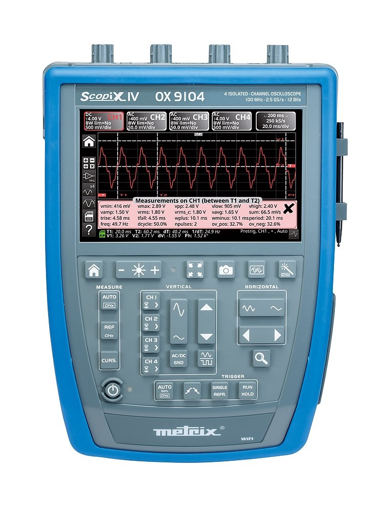 Oscilloscope 4 voies isolées OX9104 Chauvin Arnoux