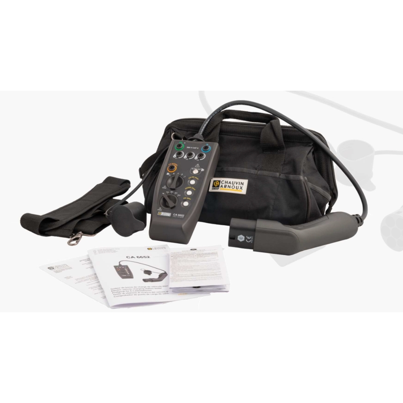 Pack de test pour borne de recharge avec adaptateur CA 6652, VAT/DDT CA 762 IP2X et contrôleur CA 6133