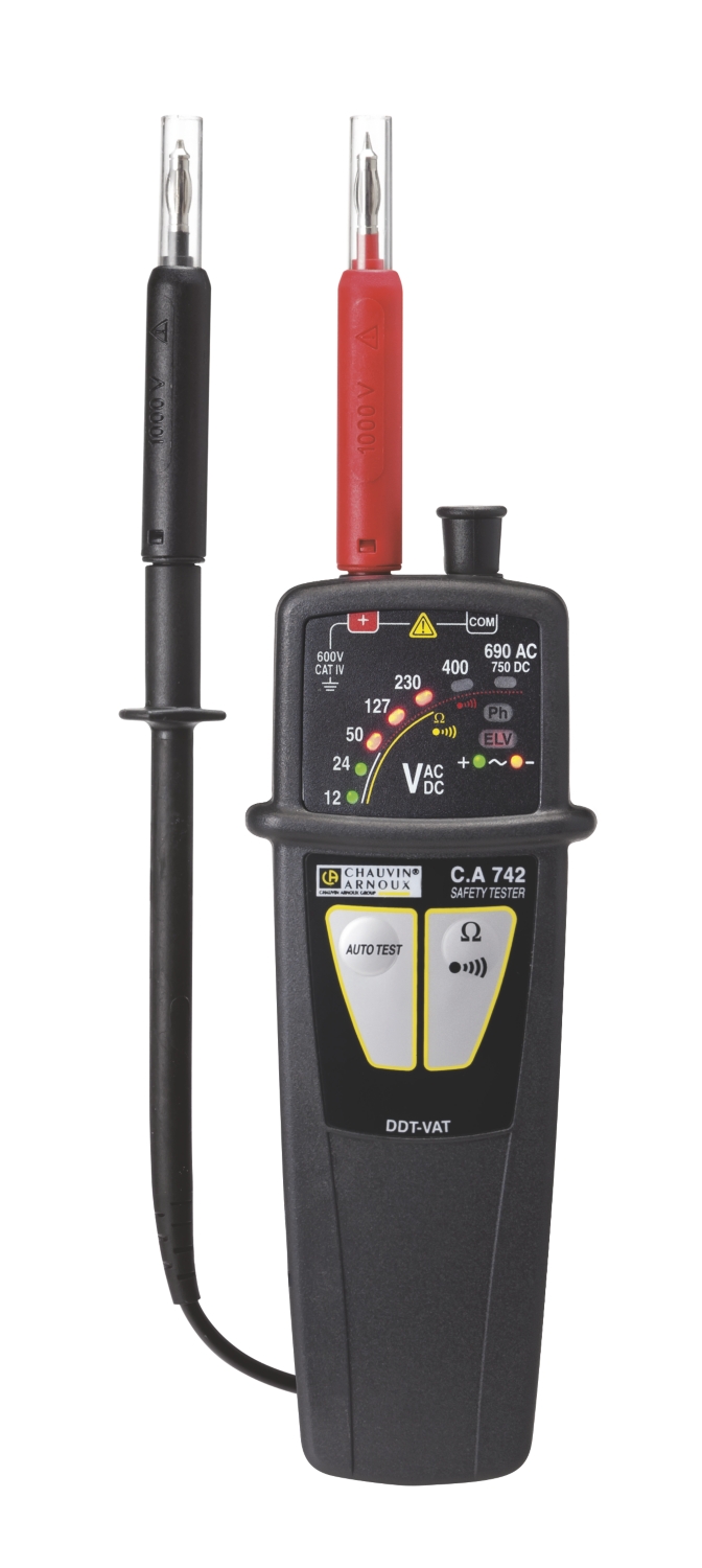  Détecteur / Vérificateur d’absence de tension (VAT/DDT) IP2X CA 742 