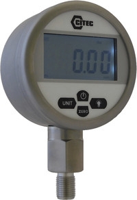 Manomètre numérique D. 80 mm avec raccordement vertical série MD05 Citec