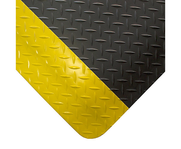 Tapis anti-fatigue Deckplate - Jaune/Noir Coba Plastics Ltd