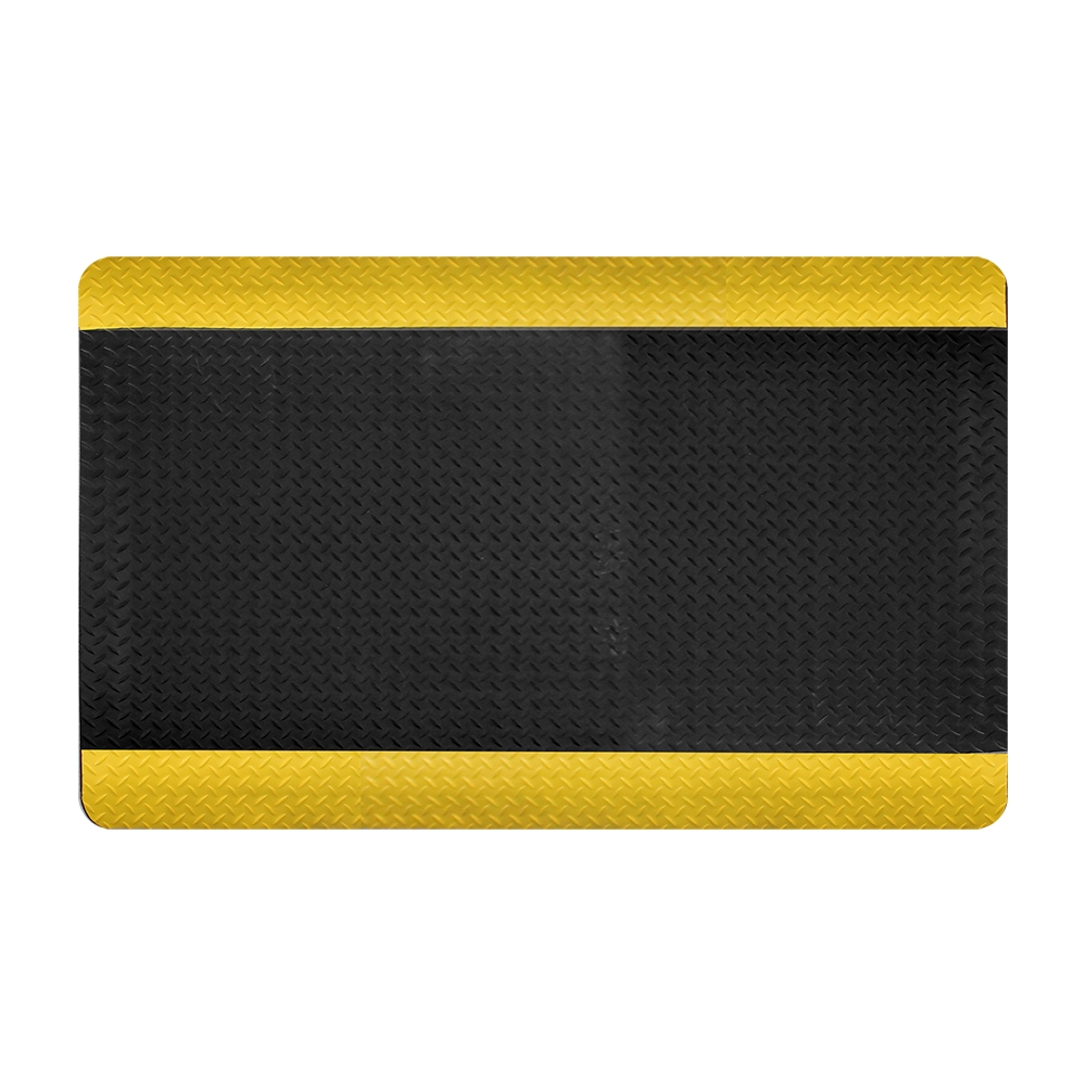 Tapis anti-fatigue Deckplate - Jaune/Noir Coba Plastics Ltd