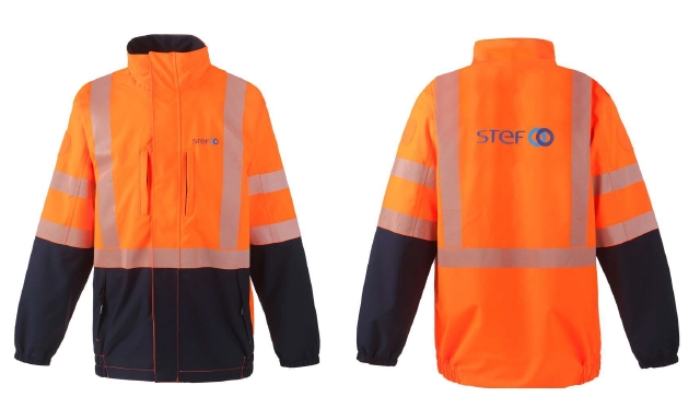 Blouson Zoe - Insert Elsa HV - Homme - Orange / Marine - Marquage STEF
