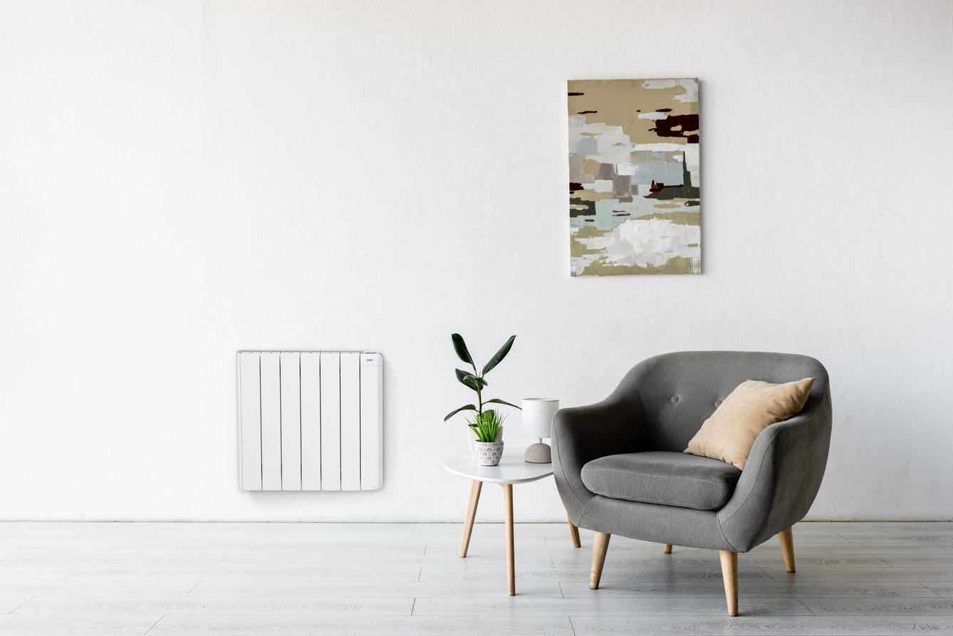 Radiateur électrique connecté à fluide caloporteur - Blanc Thermance