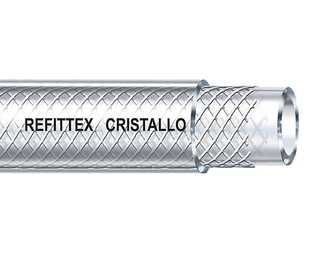 Tuyaux PVC Refittex Cristallo diam. int. 6 à 38, couronne de 50 ml. Fitt