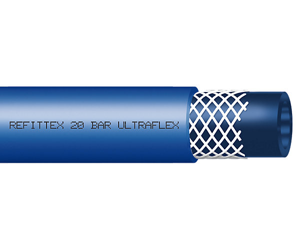 Tuyaux PVC Refittex Ultraflex bleus diam. int. 6.3 à 12.7, couronne de 50ml. Fitt