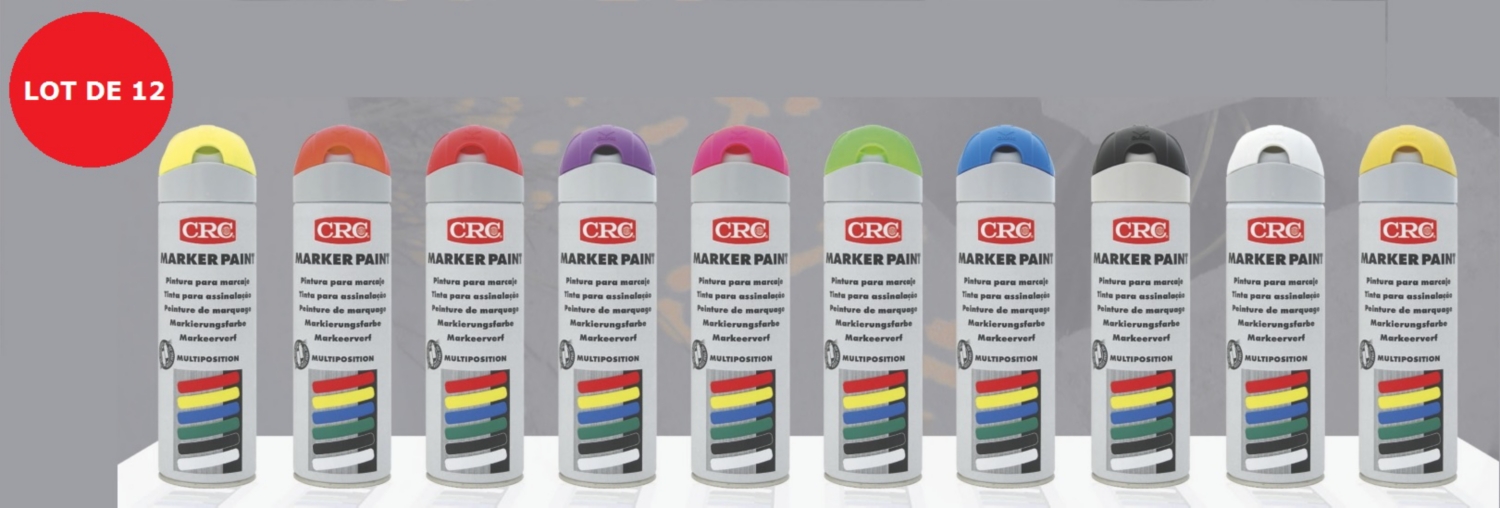 Peinture de marquage temporaire Marker Paint - Lot 12 CRC Industrie