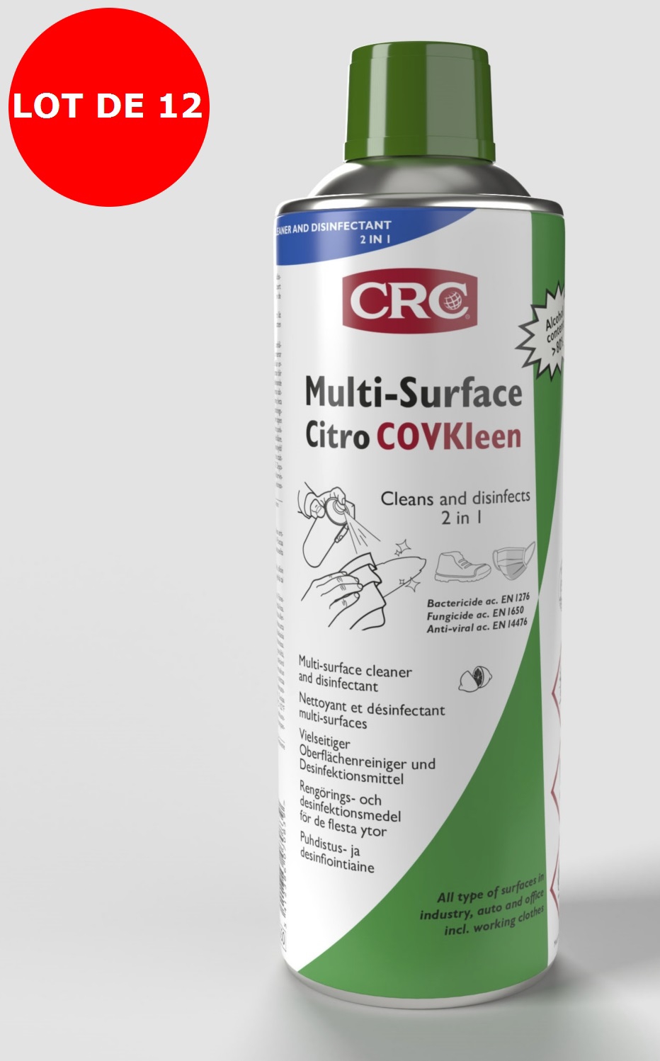 Spray nettoyant Multi-Surface Citro COVKleen - Lot de 12 CRC Industrie