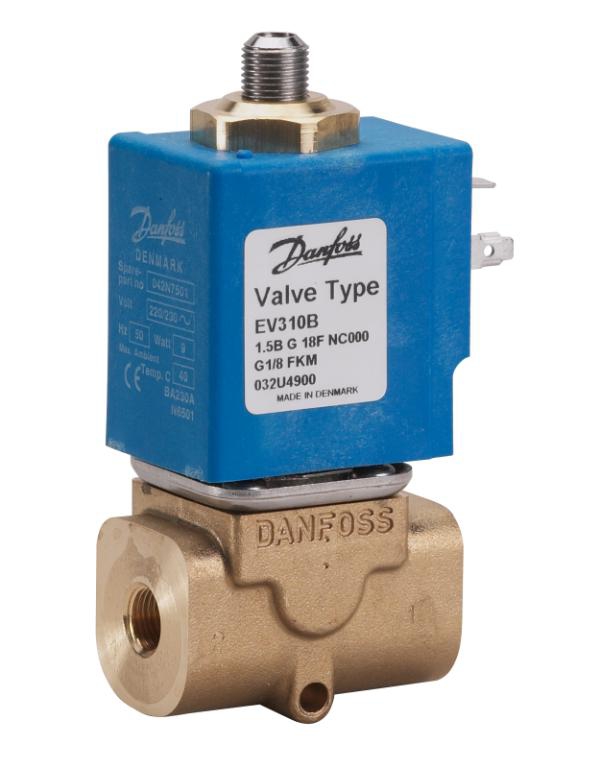  Electrovanne complète commande direct 3/2 NF laiton joint FKM série EV310B 