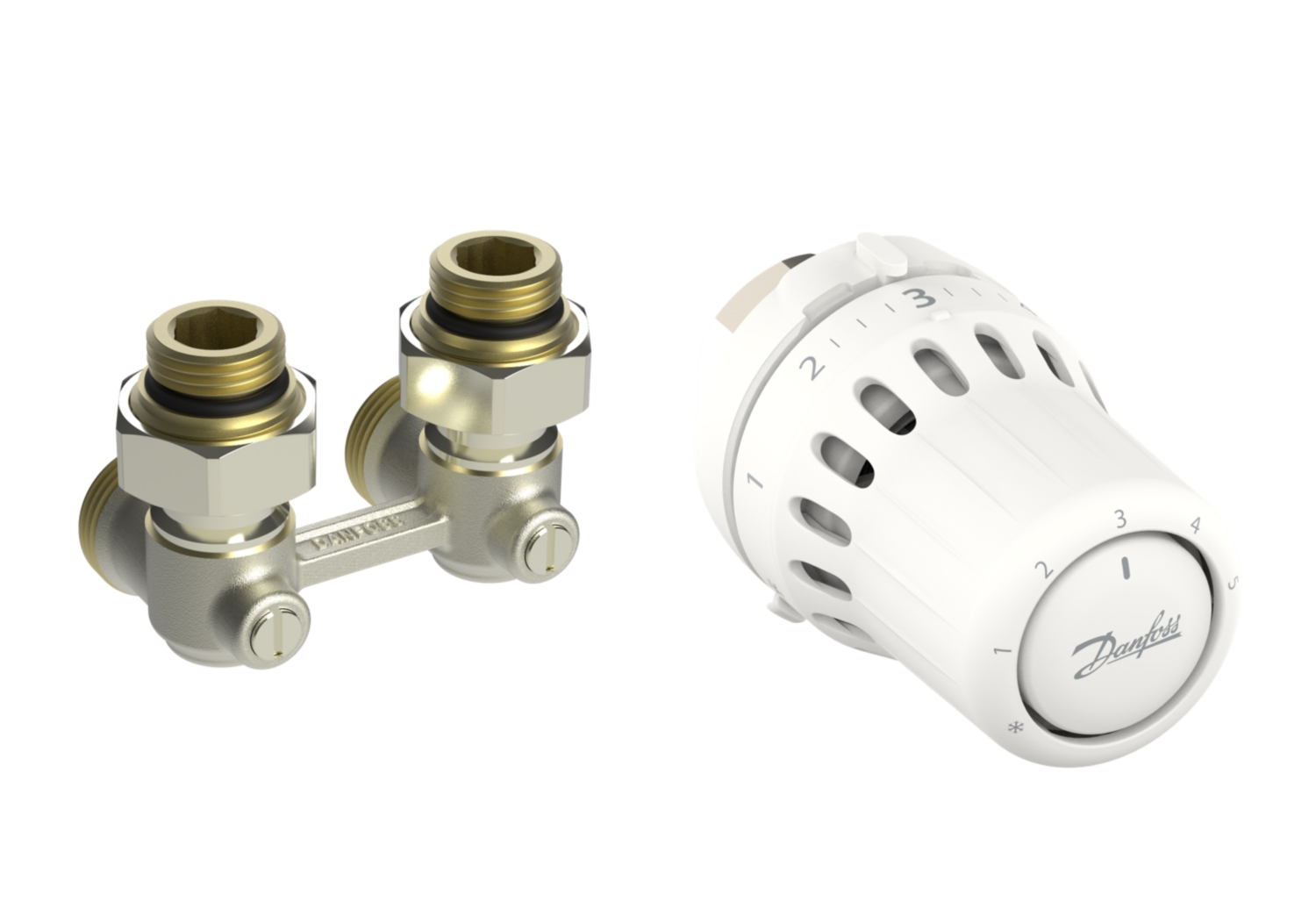 Kit tête thermostatique React M30 + RLV-KB équerre 15 Danfoss