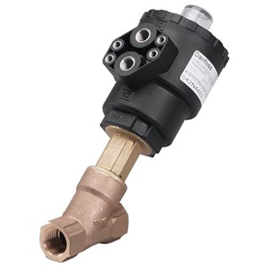 Vannes pneumatiques à siège incliné AV210, NO,Bronze Danfoss