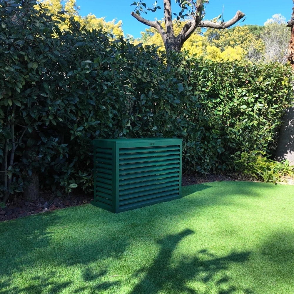 Cache climatisation aluminium vert mousse Decoclim