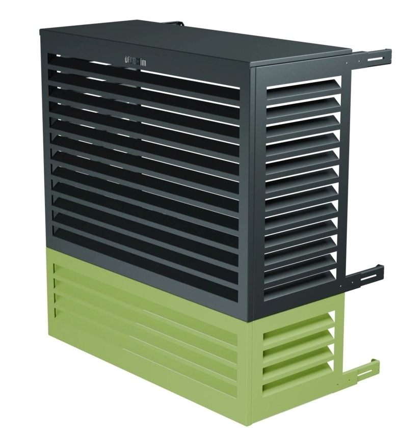 Cache climatisation kit rallonge aluminium anthracite Decoclim