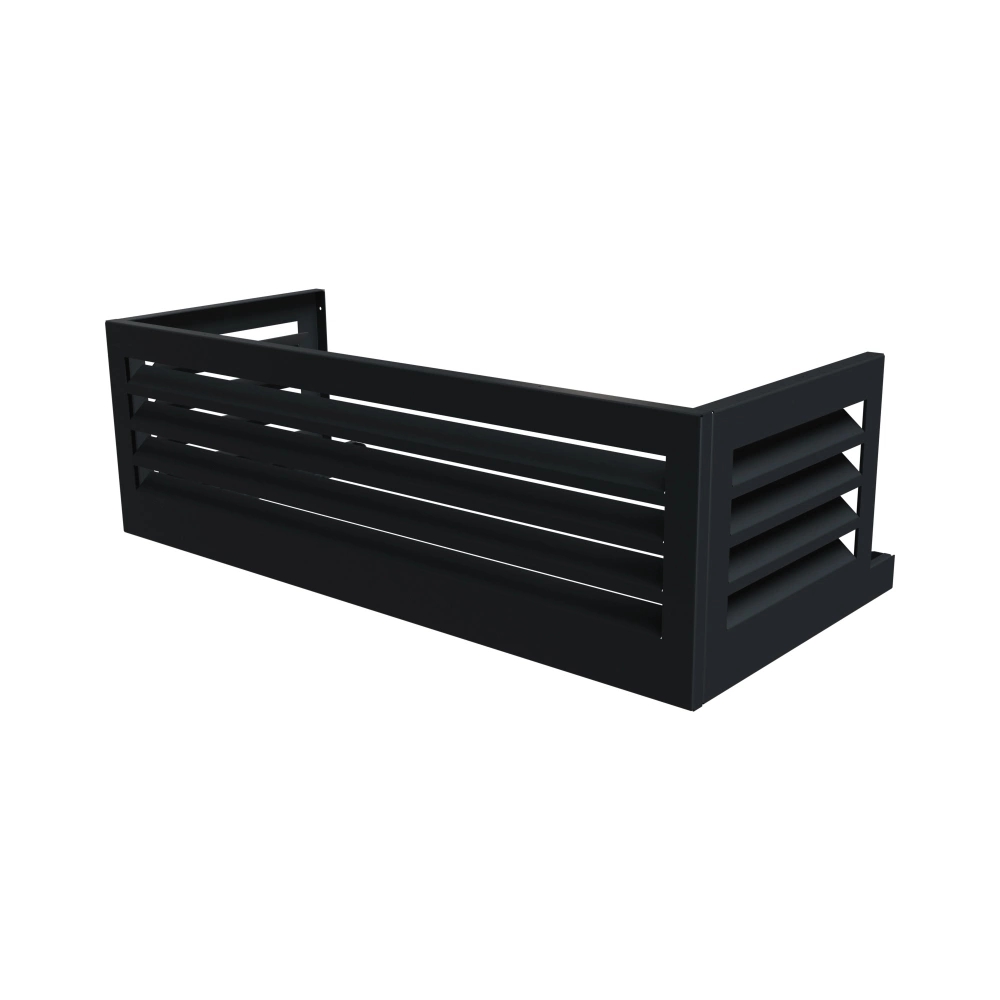 Cache climatisation kit rallonge aluminium anthracite