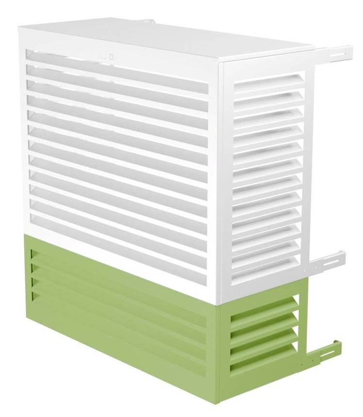 Cache climatisation kit rallonge aluminium blanc Decoclim