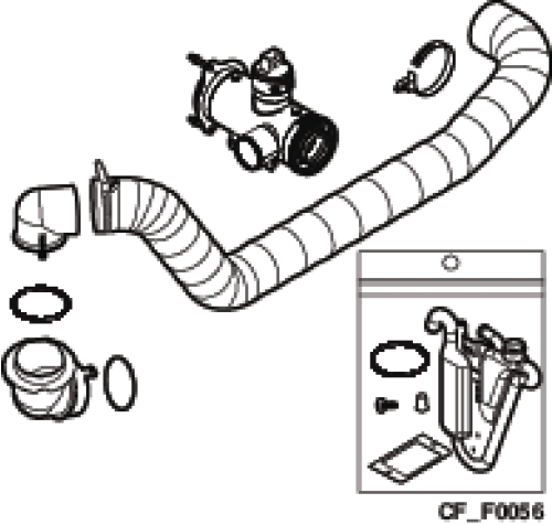 Kit ventouse FF - Essencio Econox CFU 22-29 kW - Colis MY921 De Dietrich