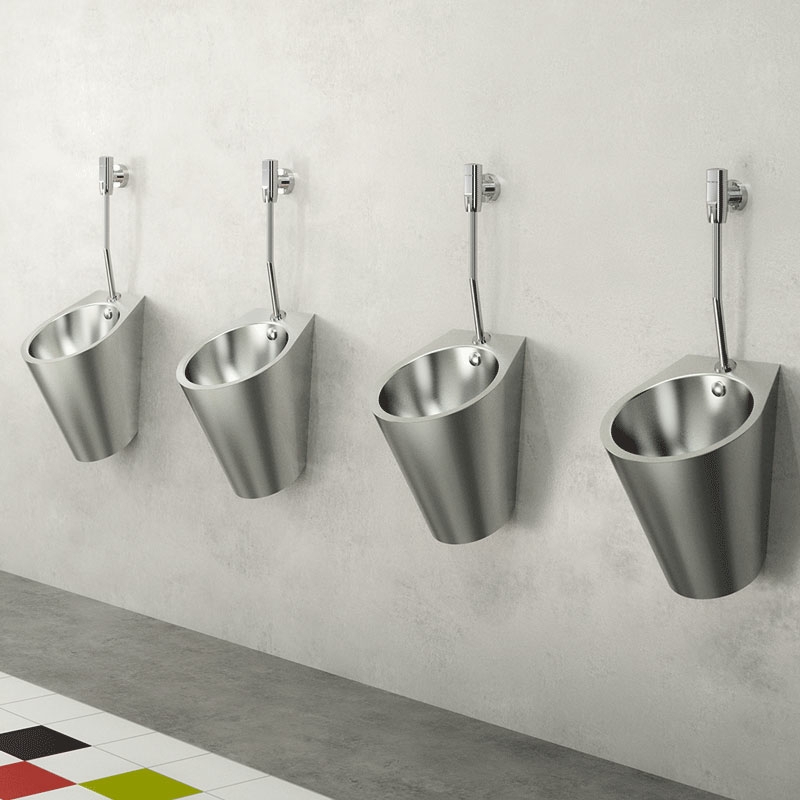 Urinoir Fino inox - Alimentation d'eau par le haut Delabie