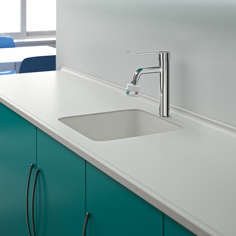 Mitigeur lavabo Securitherm bec haut orientable EP Delabie
