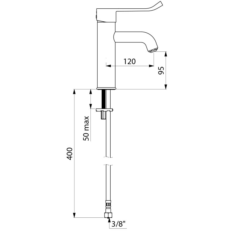 Mitigeur lavabo Securitherm EP avec vidage 2720LEP Delabie