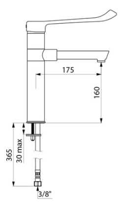 Mitigeur lavabo Bioclip avec 1 bec jetable en Hostaform - Bec haut orientable 2871T1 Delabie