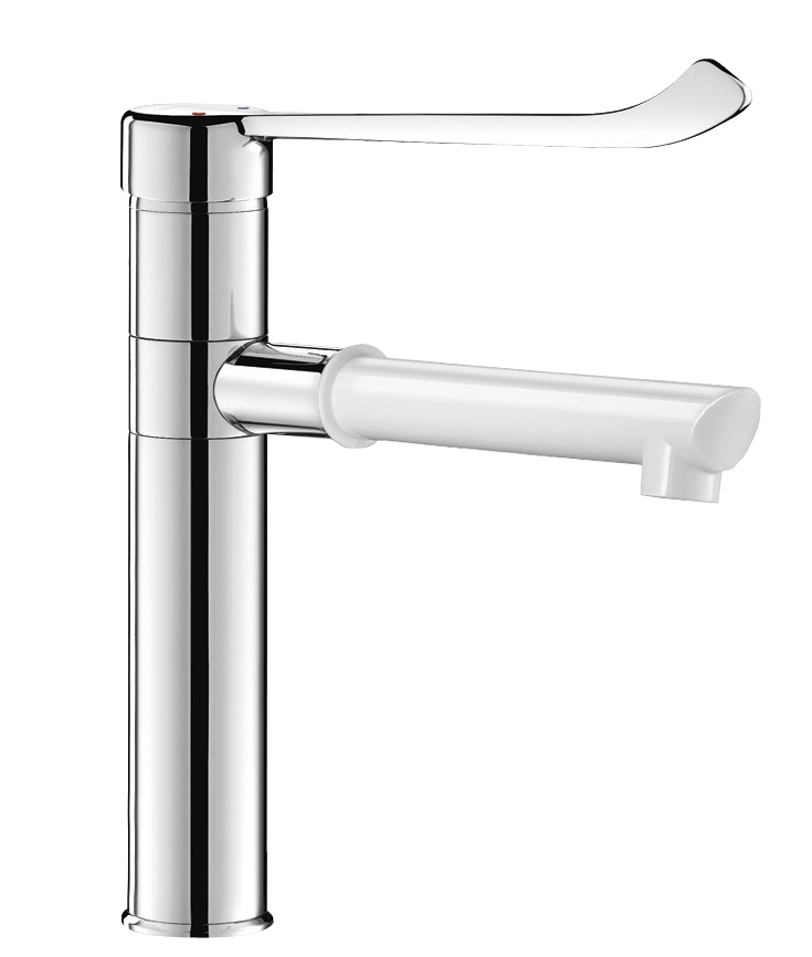 Mitigeur lavabo Bioclip avec 1 bec jetable en Hostaform - Bec haut orientable 2871T1 Delabie