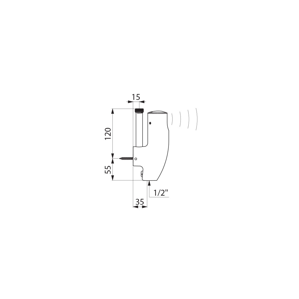 Robinet électronique urinoir Tempomatic 4 Delabie