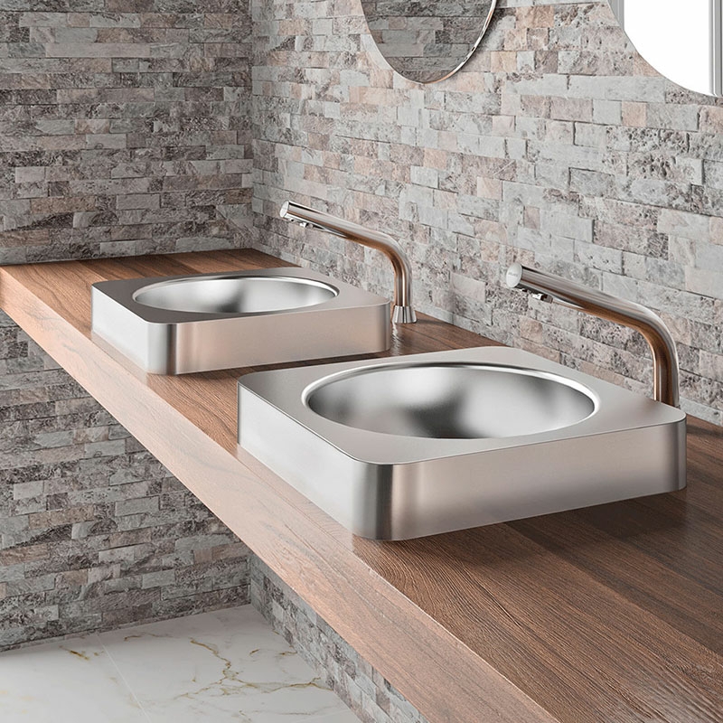 Robinet électronique lavabo Binoptic H. 170 mm - Sur piles Delabie