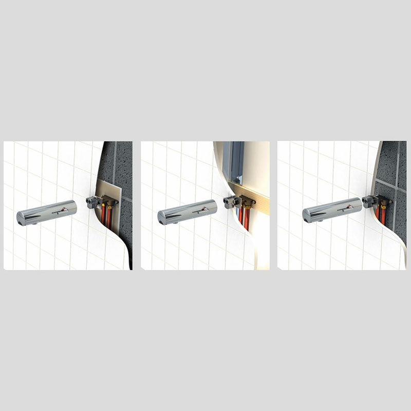 Mitigeur électronique lavabo mural Tempomatic Mix 4 encastrable Delabie