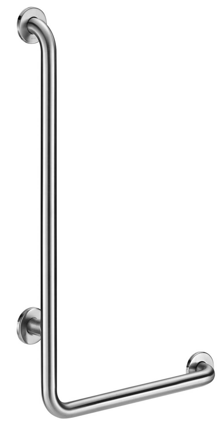 Barre de maintien en L 90° Ø 32 mm Ultra satiné Delabie