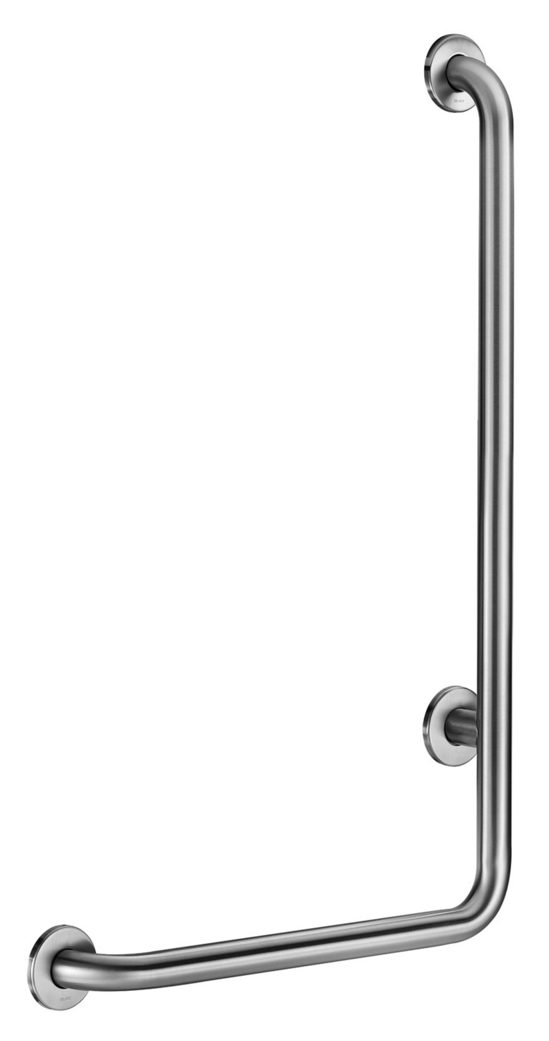 Barre de maintien en L 90° Ø 32 mm Ultra satiné Delabie