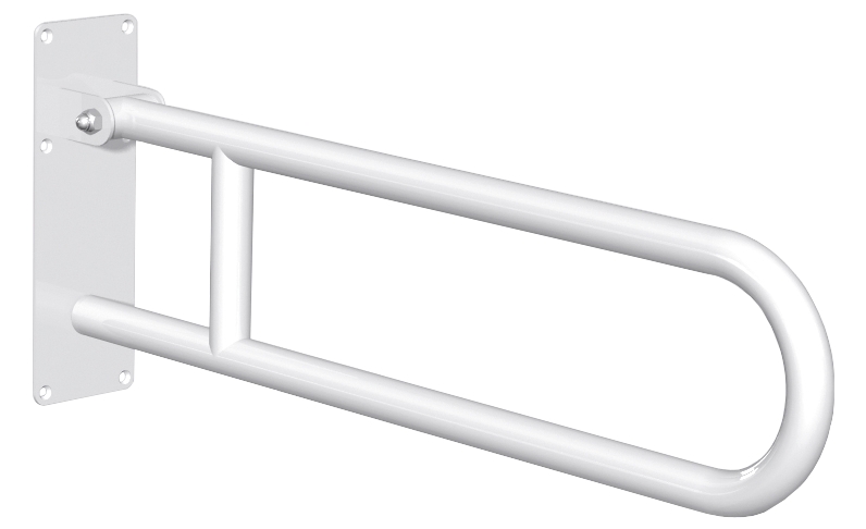 Barre d'appui relevable Basic inox époxy blanc 511516W Delabie