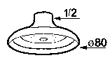 Pomme de douche suspendue à galerie 715000 Delabie