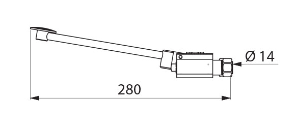 Robinet à commande au pied à fermeture automatique instantanée type Monofoot Delabie