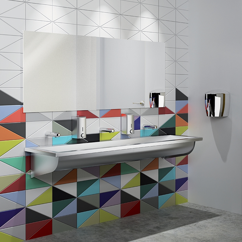 Robinet temporisé lavabo mural Temposoft 2 Delabie