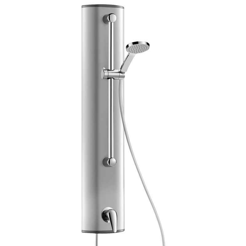 Panneau douche mécanique avec douchette - Aluminium Delabie