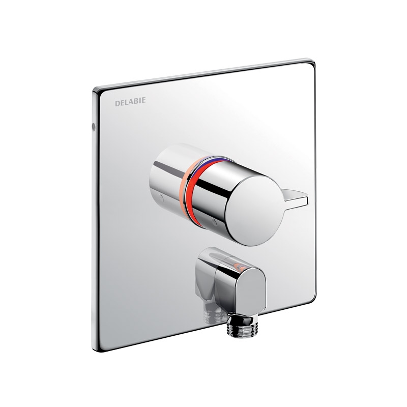 Mitigeur thermostatique de douche encastré Securitherm séquentiel avec coude Delabie