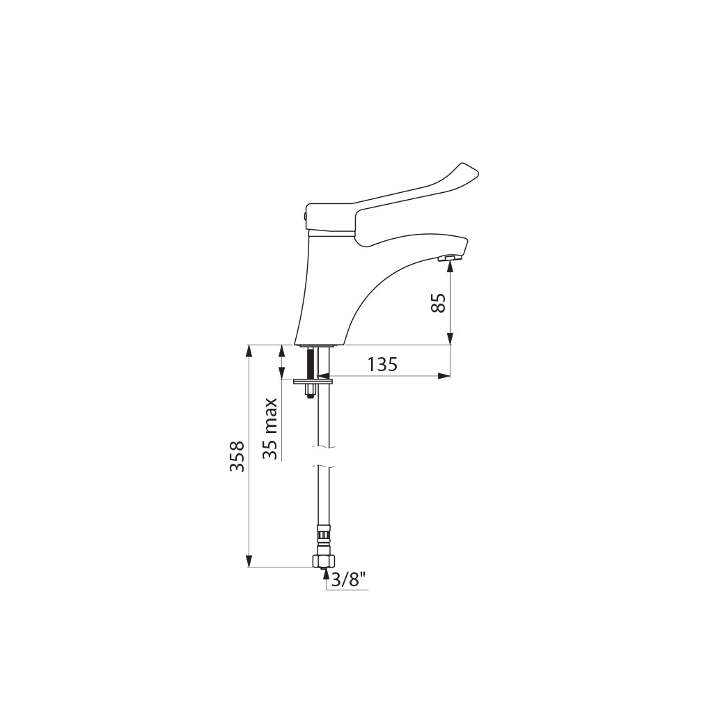 Mitigeur lavabo 2521L Delabie